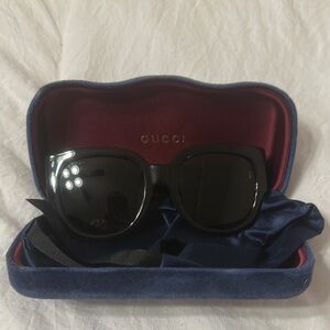 Gucci Black Sunglasses with Dark Lenses